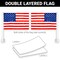 G128 2 Pack: American USA Car Flag | 11x17 In | Double LiteWeave Pro Series Double Sided Printed 150D Polyester | Flagpole Included | Perfect for Festival Celebrations, Parades